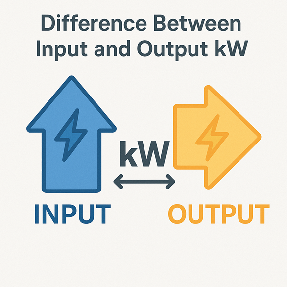 Kilowatt input vs output graphic